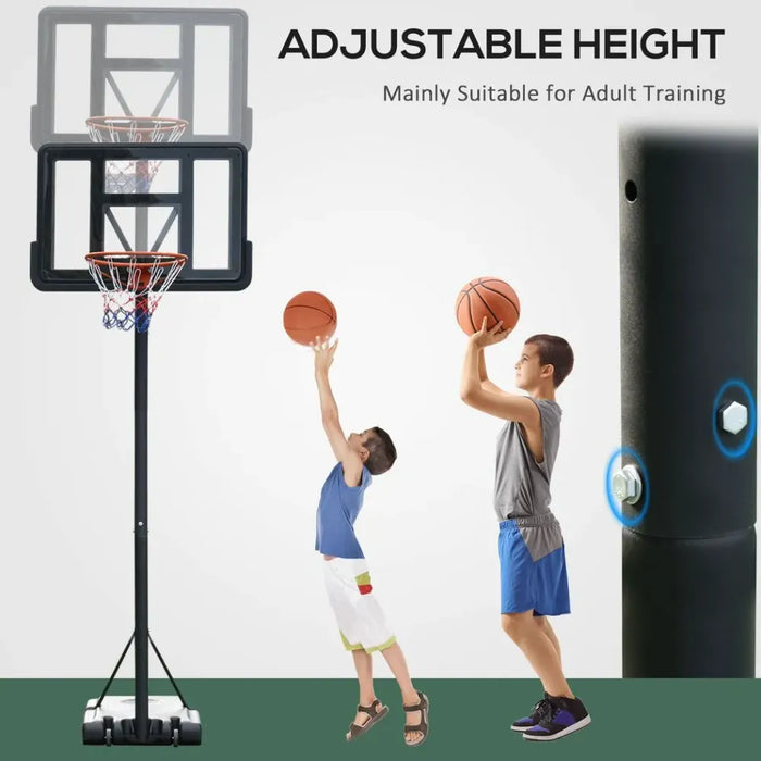 Pro-Grade Adjustable Basketball Hoop Stand | 231-305cm Height | Moving Wheels