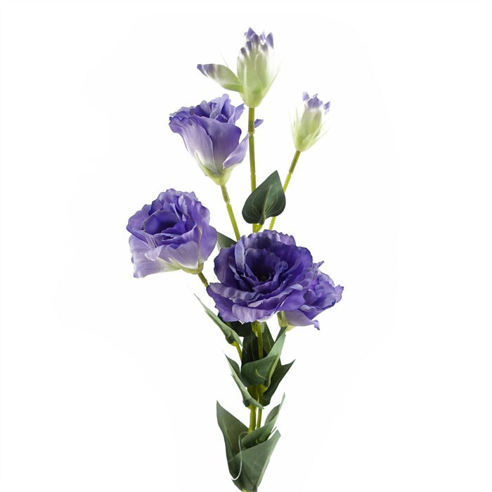 Pack of 6 x 80cm Artificial Purple Wild Rose Stem - 36 Flowers