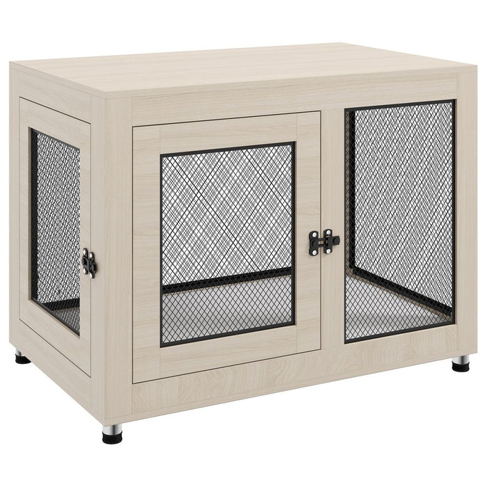 Premium Dog Kennel Furniture: End Table w/ Two Doors, Soft Cushion for Large Dogs - High Quality, Easy Assembly - Buy Now!