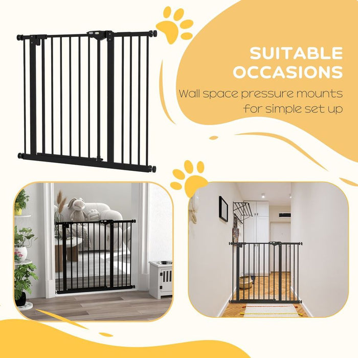 PawHut Adjustable Safety Gate - Keep Pets Safe with Extensions & Adjustable Screws