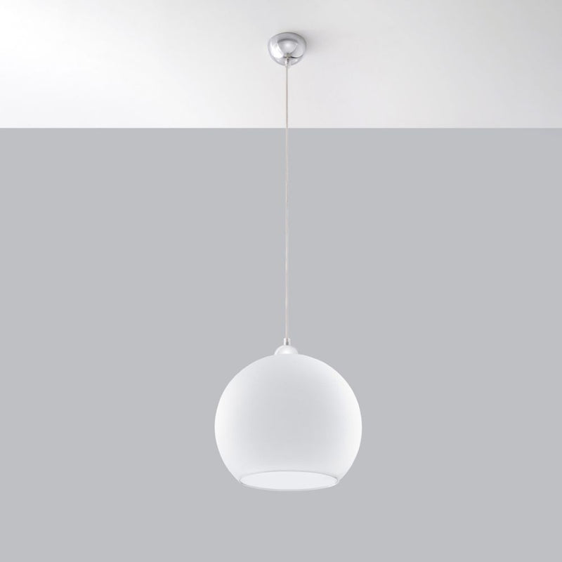 Stylish Pendant Lamp: Steel & Glass, Minimalistic Design, E27
