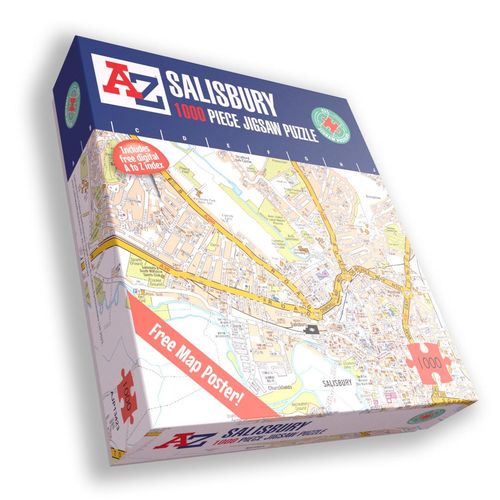 A to Z Map of Salisbury 1000 Piece Jigsaw Puzzle