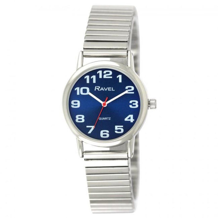 Ravel Ladies Blue Dial Silver Expander Bracelet Watch R0208.46.2