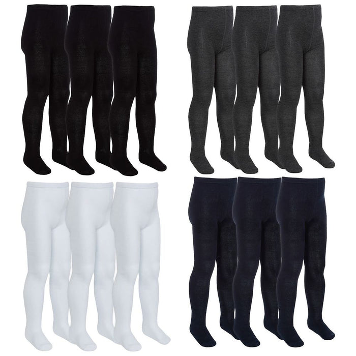 3 PAIRS - Girls Bamboo Tights