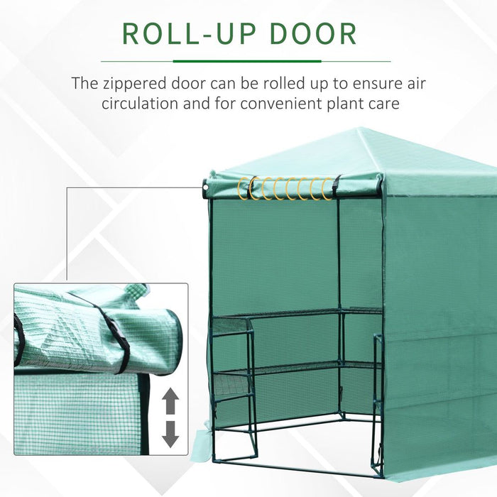 Hexagon Walk-in 3-Tier Portable Greenhouse, ?194x225H cm