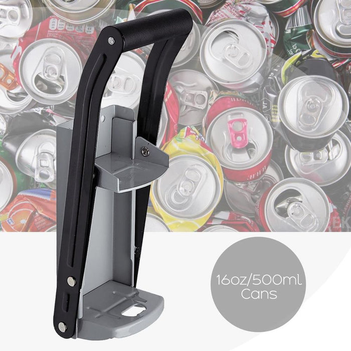 Space-Saver Can Crusher - Wall Mounted Design - Professional-Grade Quality for Easy Recycling - Open Cans & Bottles with Ease!