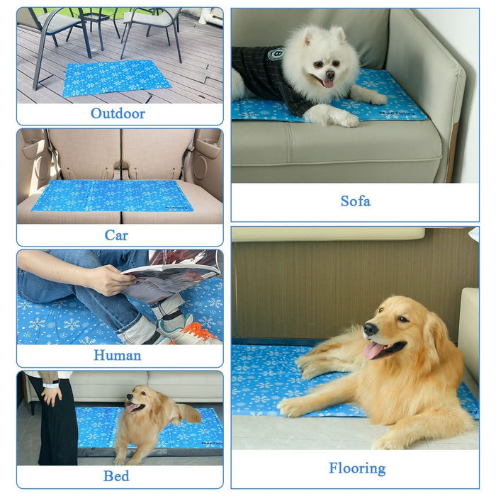 Dog Cooling Mats Medium - Self Cooling Mat for Dogs and Cats, Non-toxic Gel Pet Cooling Mat, No Need to Refrigerate, Keep Pets Cool in Hot Summer for Indoor Outdoor, 65x50cm