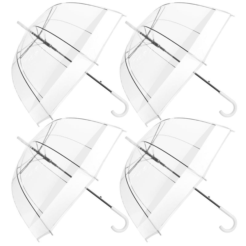 High-Quality 23'' Dome Umbrella, White, Pack of 4