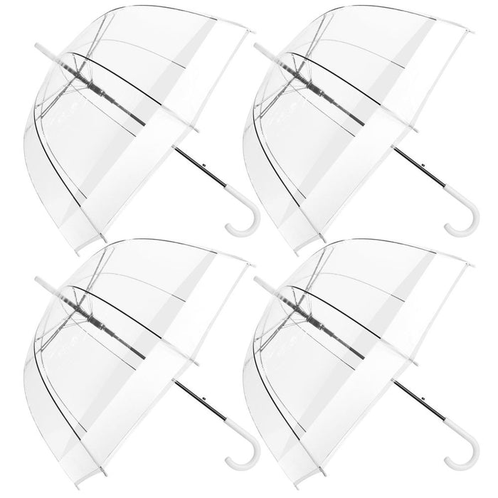 High-Quality 23'' Dome Umbrella, White, Pack of 4