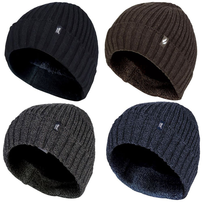 Heat Holders - Mens Ribbed Turnover Hat