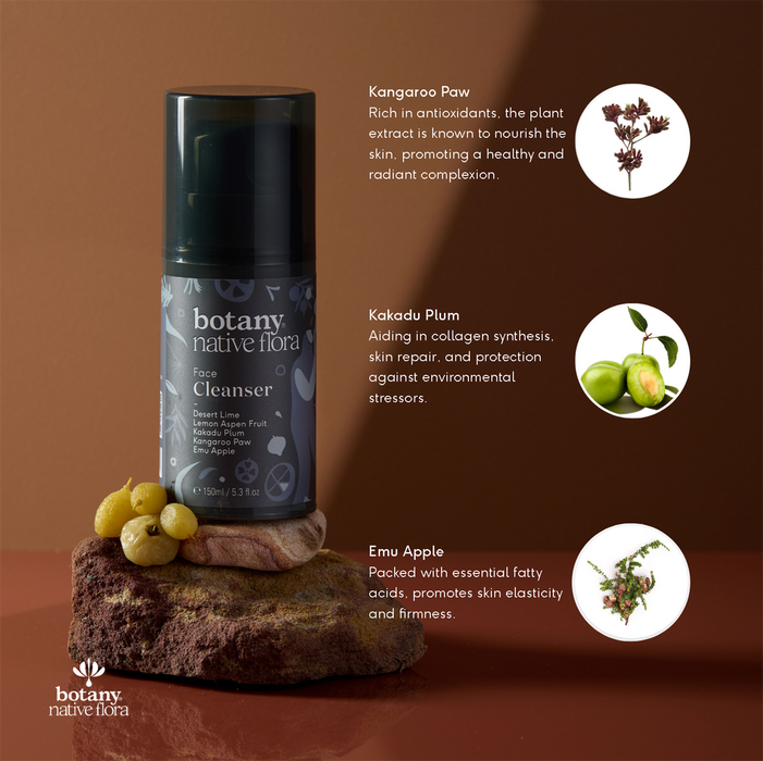 Botany Native Flora Face Cleanser - Refresh, Revitalize, and Nourish Skin with Australian Native Plant Extracts