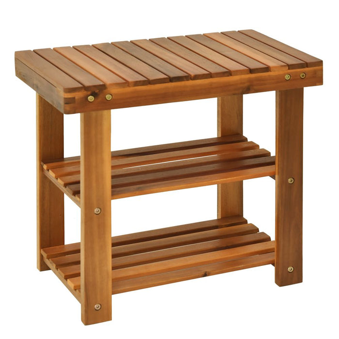 Acacia Wood Shoe Bench,  3-Tier 50x28 x 45 cm