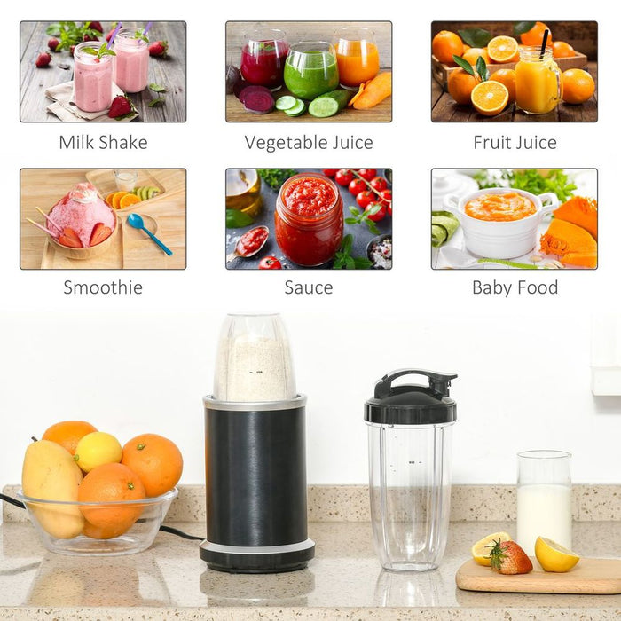 High-Speed Countertop Blender 1000W - Smoothie Maker with 0.7L & 0.35L Mixing Cups