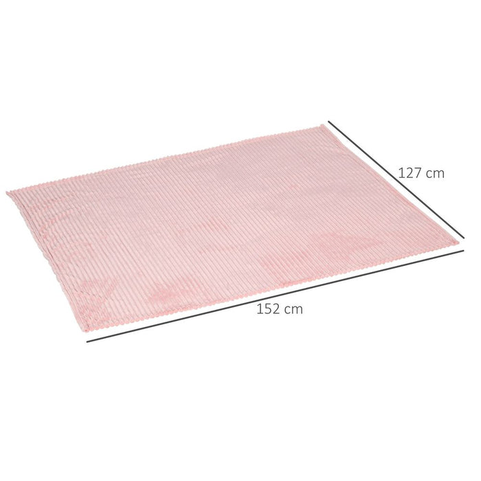 Premium Pink Flannel Fleece Throw Blanket - 152x127cm - High-Quality & Versatile