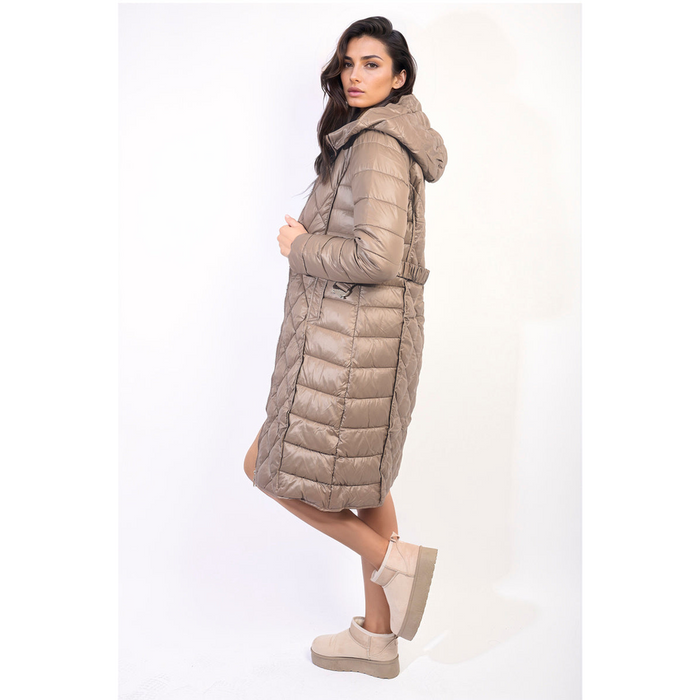 Isobel Quilted Winter Jacket with Belt