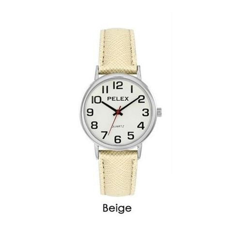 Pelex Mens / Ladies Big Dial Coloured Leather Strap Quartz Watch PLX-048 Available Multiple Colour