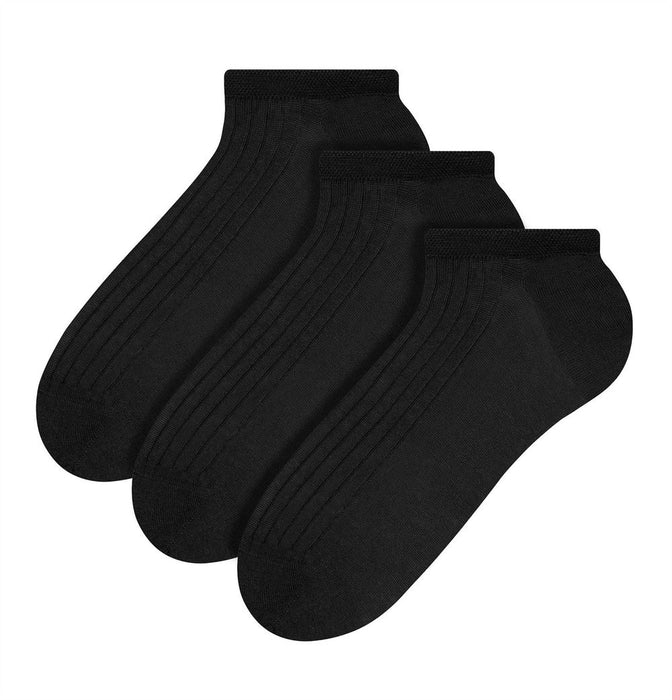 Steven - 3 PACK Mens 100% Cotton Ankle Socks