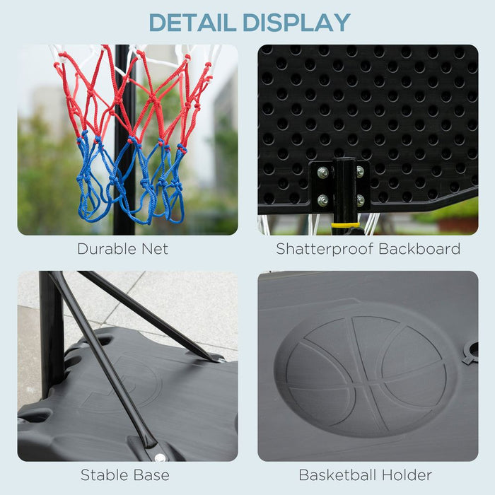 Premium Adjustable Basketball Hoop Stand | Wheels & Weight Base | HOMCOM