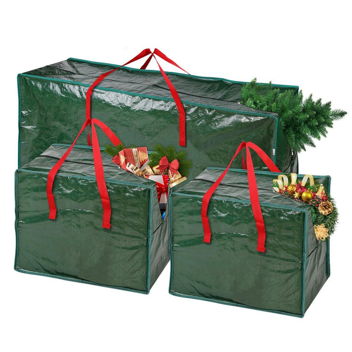 VINSANI Xmas Storage Bags - Protect Your Tree & Decorations - Water-Resistant & Sturdy - Multifunctional - Fits 7ft Trees