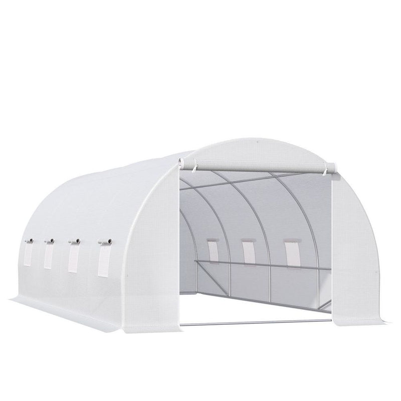 Outsunny 6x3x2m Polytunnel Greenhouse - Zippered Door, 8 Windows