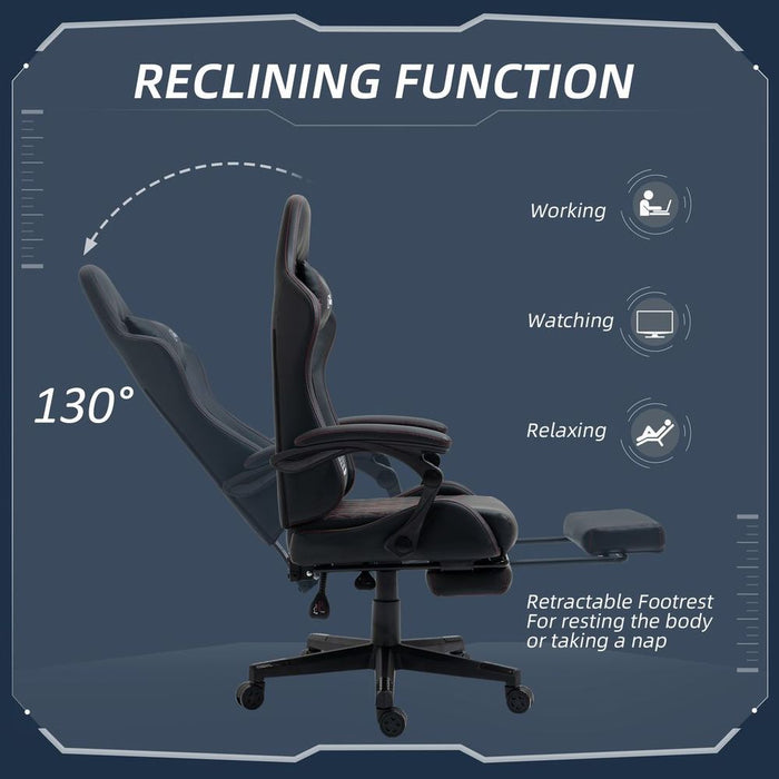 Ultimate Gaming Chair: Racing Style Recliner, PU Leather, Ergonomic Design