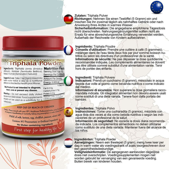 Pure Triphala Powder - Ayurvedic Blend for Wellness