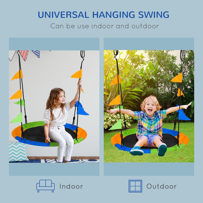 Durable Metal Tree Swing for Kids - Adjustable Rope - Multiple Colors - Great for Garden Fun