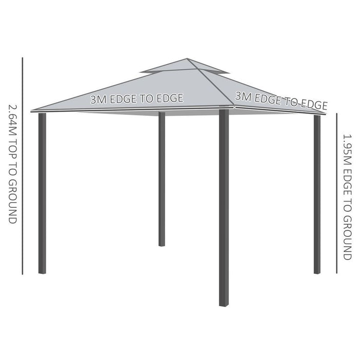 High-Quality Steel Outdoor Canopy Tent - UV Protected & Waterproof - Perfect for Summer Parties & Relaxation