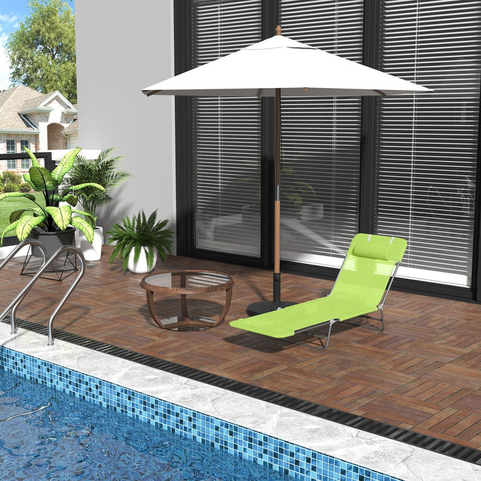 Premium Sun Bed Chair: Adjustable Recliner for Ultimate Relaxation - Ideal for Garden, Pool, Camping, and Vacations