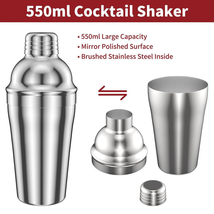 Ultimate Cocktail Set - Shake, Stir & Sip in Style! 15pcs - Vinsani 1010052