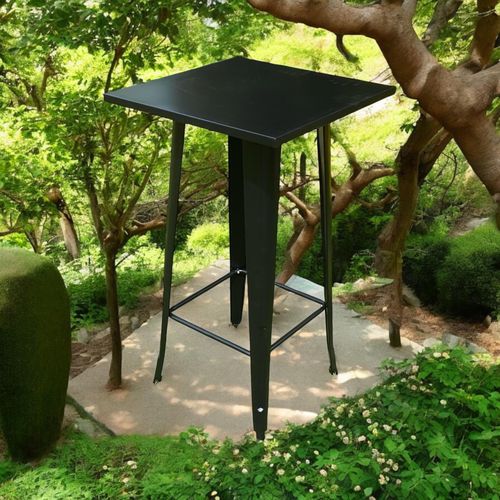 60X60X115CM BLACK METALTABLE