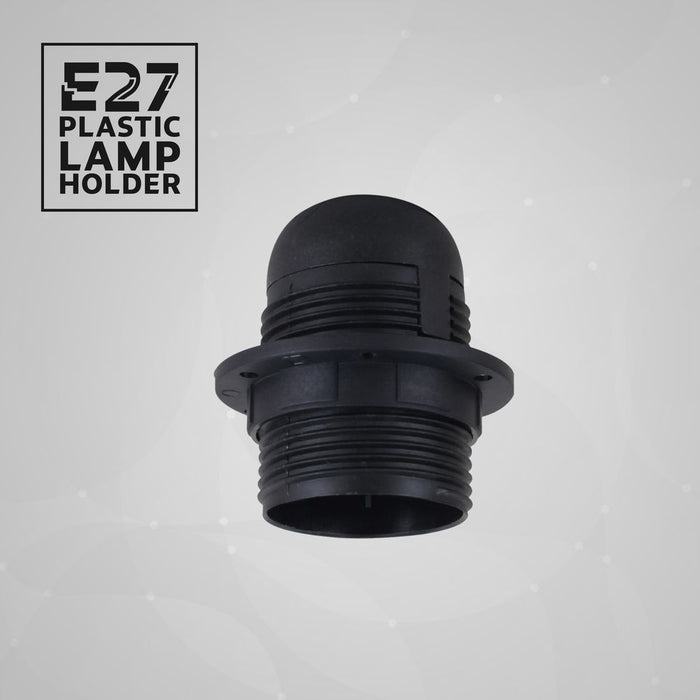 Black E27 Lamp Holder Base Pendant Socket | High-Quality Screw-in Light Bulb Holder