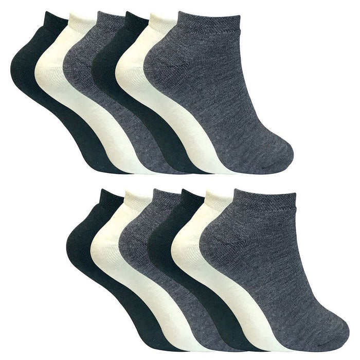 12 Pairs Mens Thermal Trainer Socks