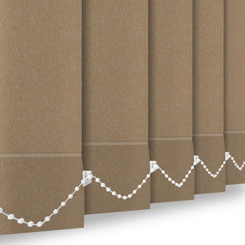 Premium BLACKOUT Vertical Blind Slats - Raindrop Cappuccino - 89mm - 2400mm