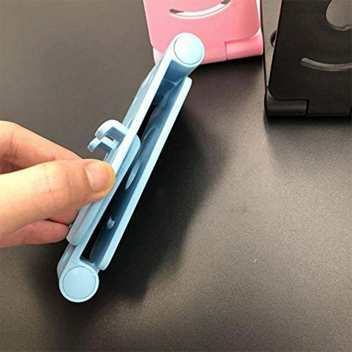 Aquarius Blue Folding Table Top Phone Holder - Non-Slip, Adjustable Stand for Smartphones and Tablets