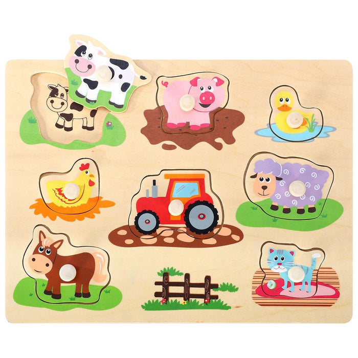 SOKA Farm Peg Puzzle 0000271 - Educational Tool for Kids, Hand-Eye Coordination, Reasoning & Imagination Skills