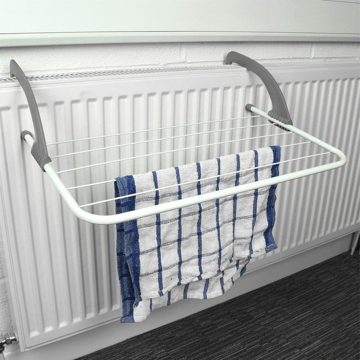 Premium Grey Over Radiator Clothes Airer - Innovative, Lightweight, and Durable - Perfect for Drying Wet Clothes - Free Shipping!