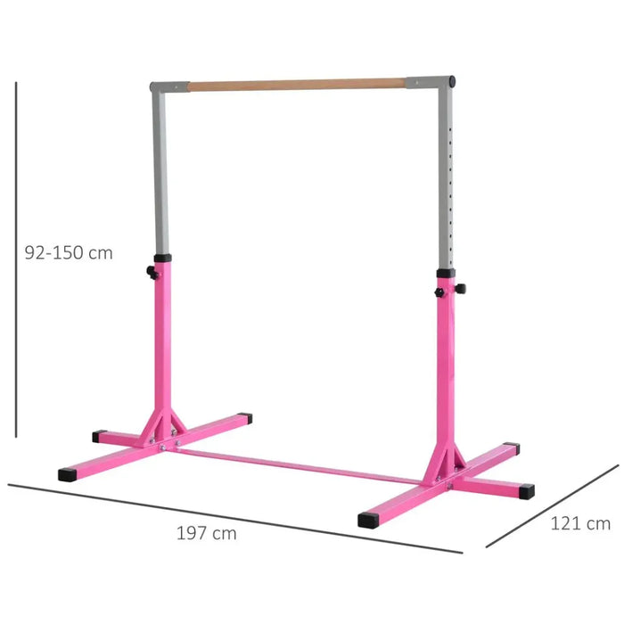 95-145 Hcm Professional Gymnastics Horizontal Bar For Kids Home Gym Fitness