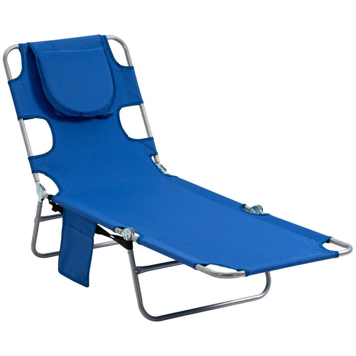 Ultimate Portable Beach Chaise Lounge - Reclining, Adjustable, Blue - Best Quality!