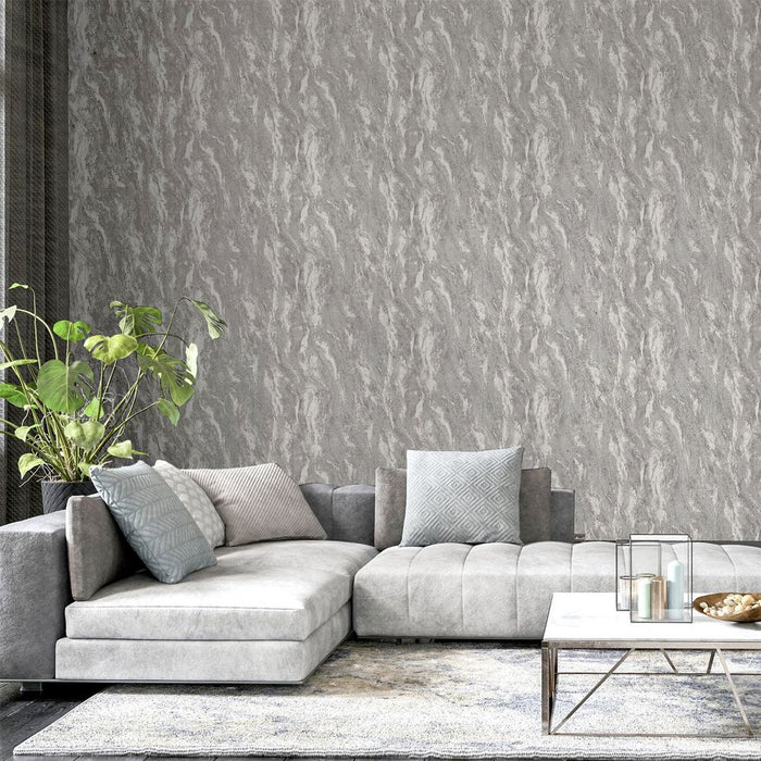 Luxe Texture Pewter Wallpaper - High-Quality & Attention to Detail - Perfect for All Demographics