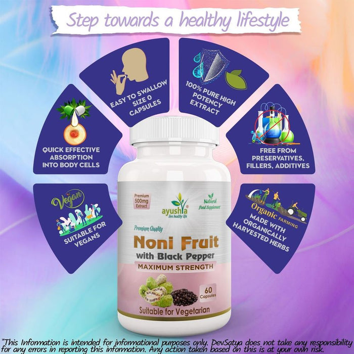 Premium Noni Capsules with Black Pepper