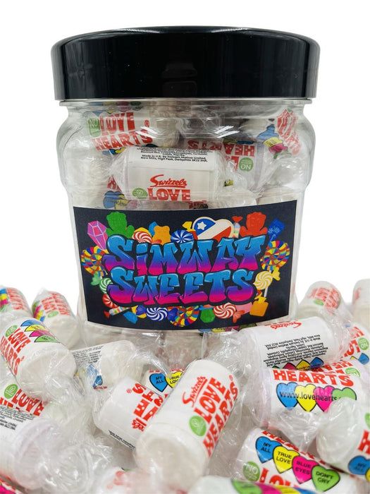 Love Heart Rolls x 50 - Sweet & Tangy Candy in a Jar