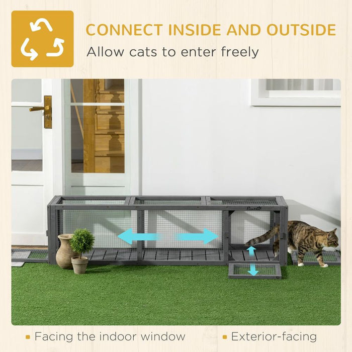 150cm Cat Tunnel, Extra Long Cat Play Tunnel Indoor Outdoor for Cat