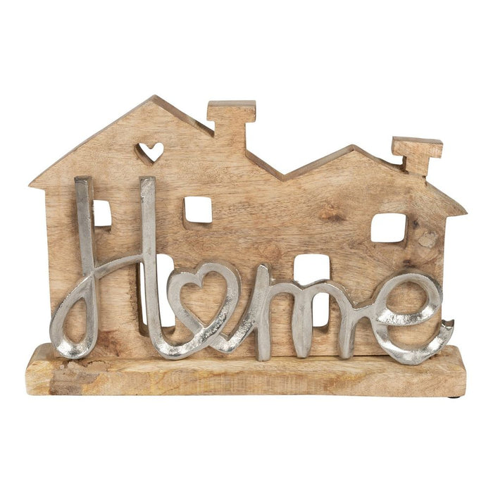 Silver Home Words Wooden House Decoration