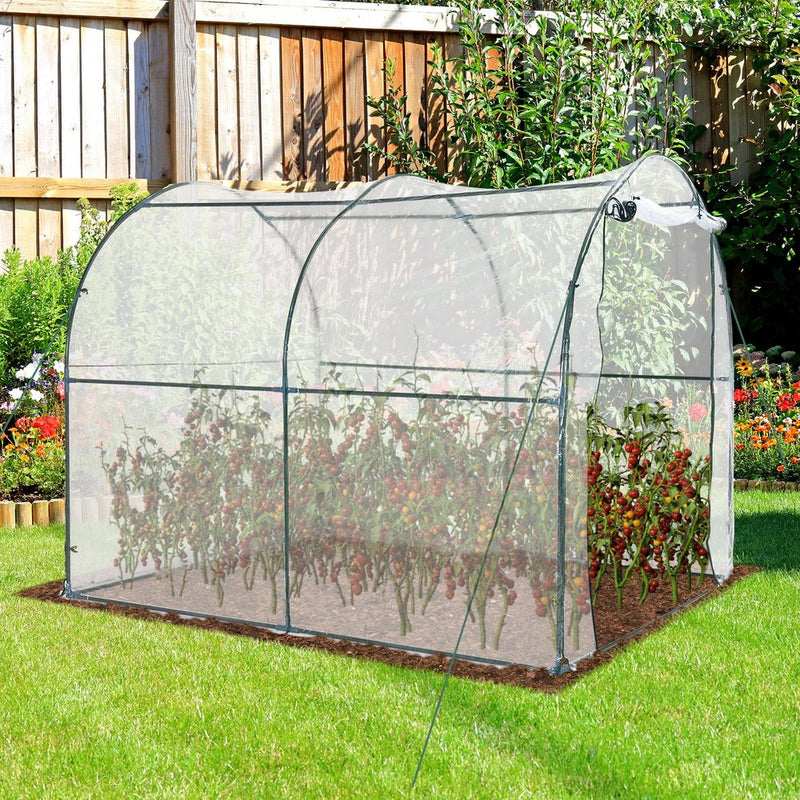 Walk-in Transparent Greenhouse, Steel Frame - Extend Growing Season, Durable PVC, Stable Structure