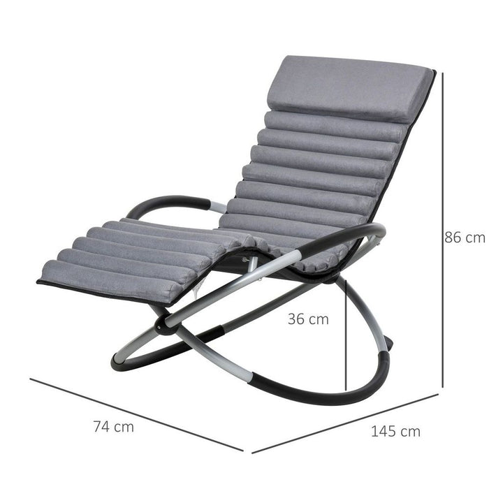 Breathable Mesh Rocking Chair Design Orbital Mat Removable Black Grey