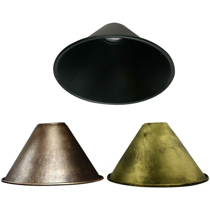 18mm x 10mm Large Easy Fit Pendant Light Shade Metal Lampshade Wall Lamp