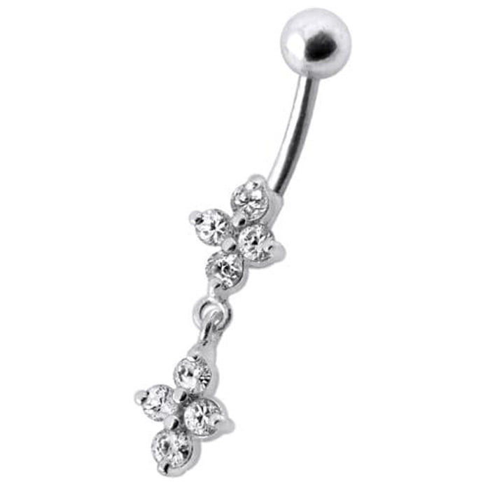 Fancy  Studded Dangling Body Jewelry Navel Ring