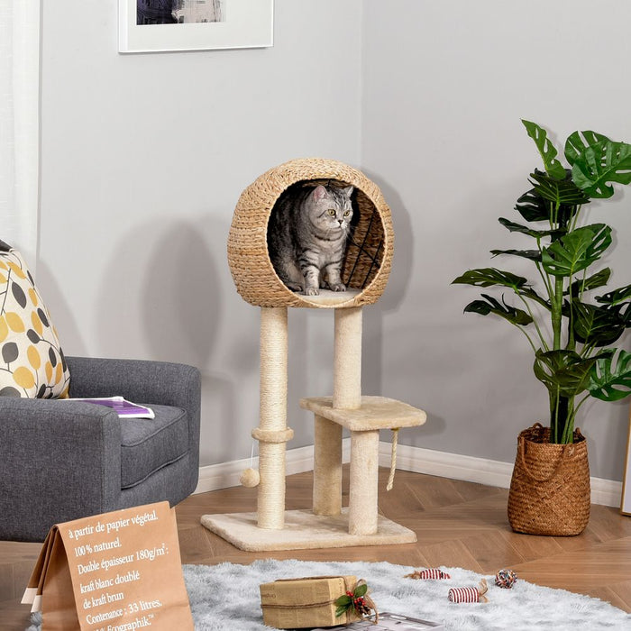 Ultimate 100cm Cat Tree Tower - Premium Quality, Scratching Post, Condo - Pawhut