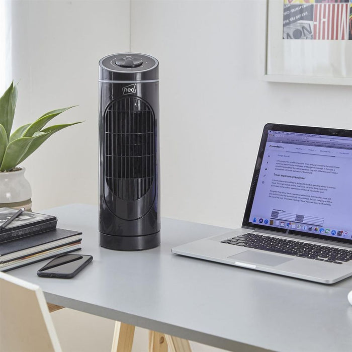 High-Speed Cooling Tower Fan: Neo 14" 6-Speed Oscillation - Ideal for Home, Office, and More!